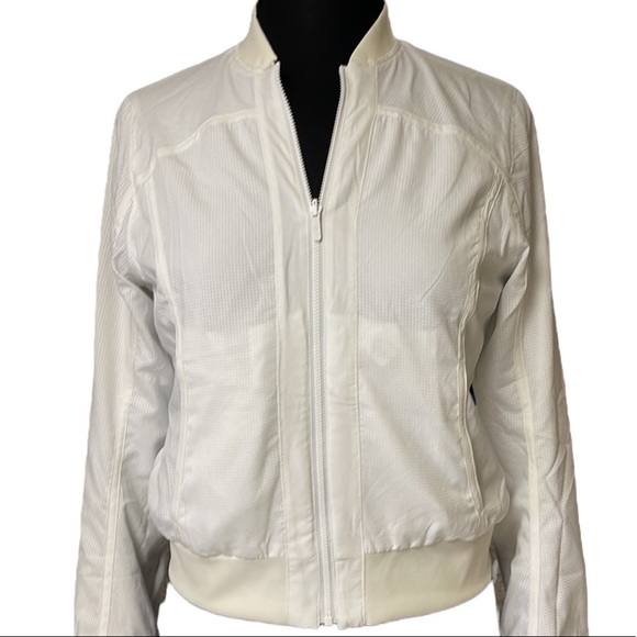Lululemon Bomb Around Jacket Reversible White/Eternal Wave White  size 4 - Picture 3 of 13